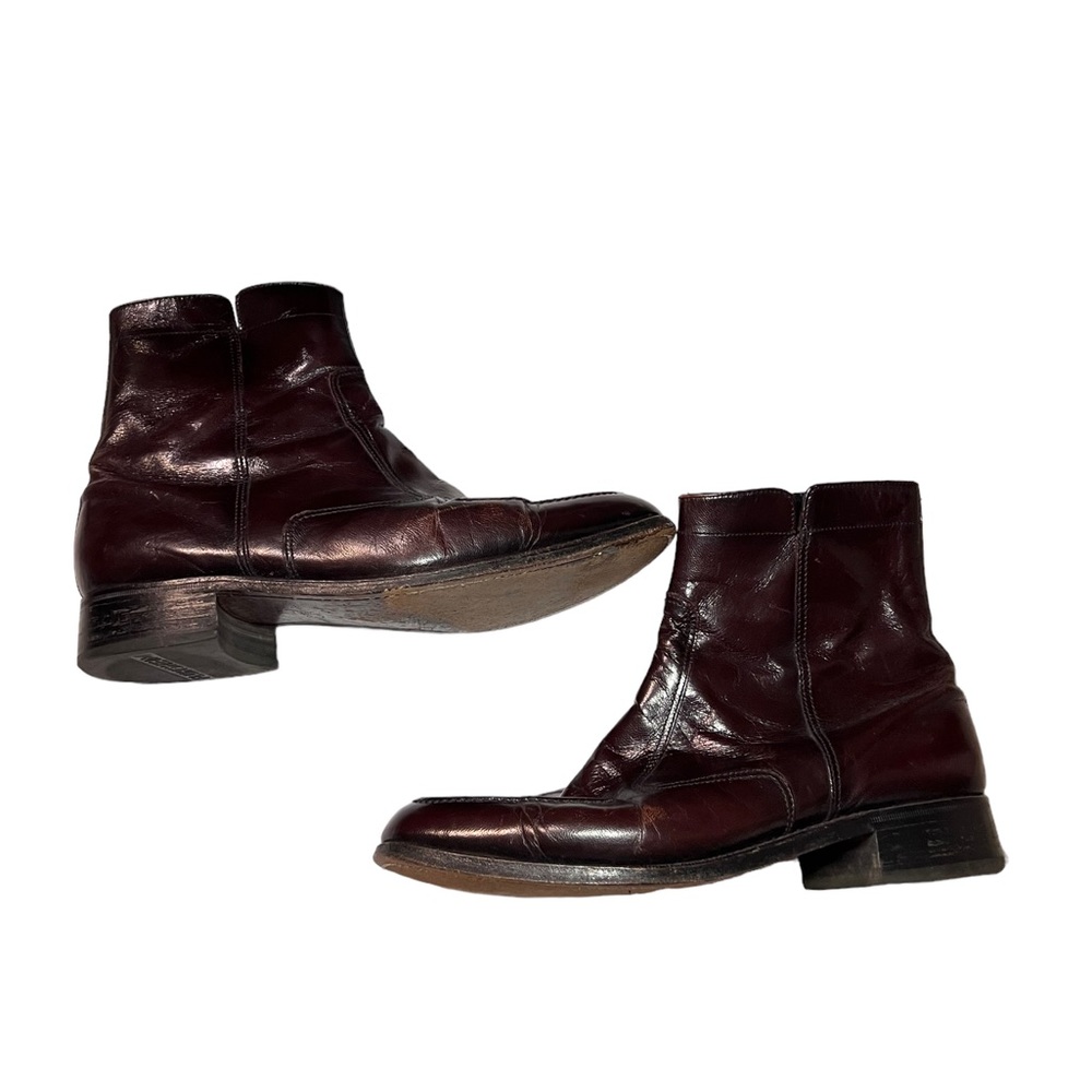 Florsheim Essex Dress Black Cherry Side Zip Ankle Boots Mens Size 9.5 - Picture 5 of 10